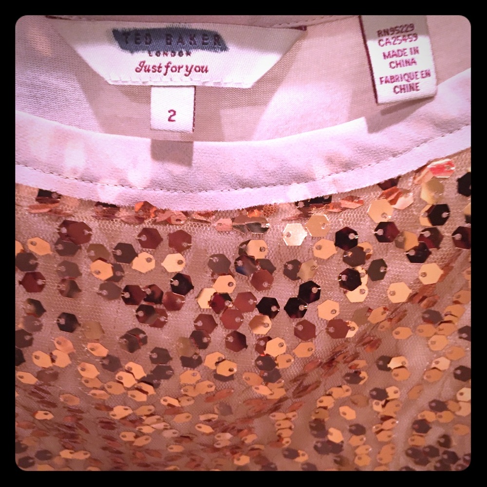 TED BAKER sleeveless sequined top